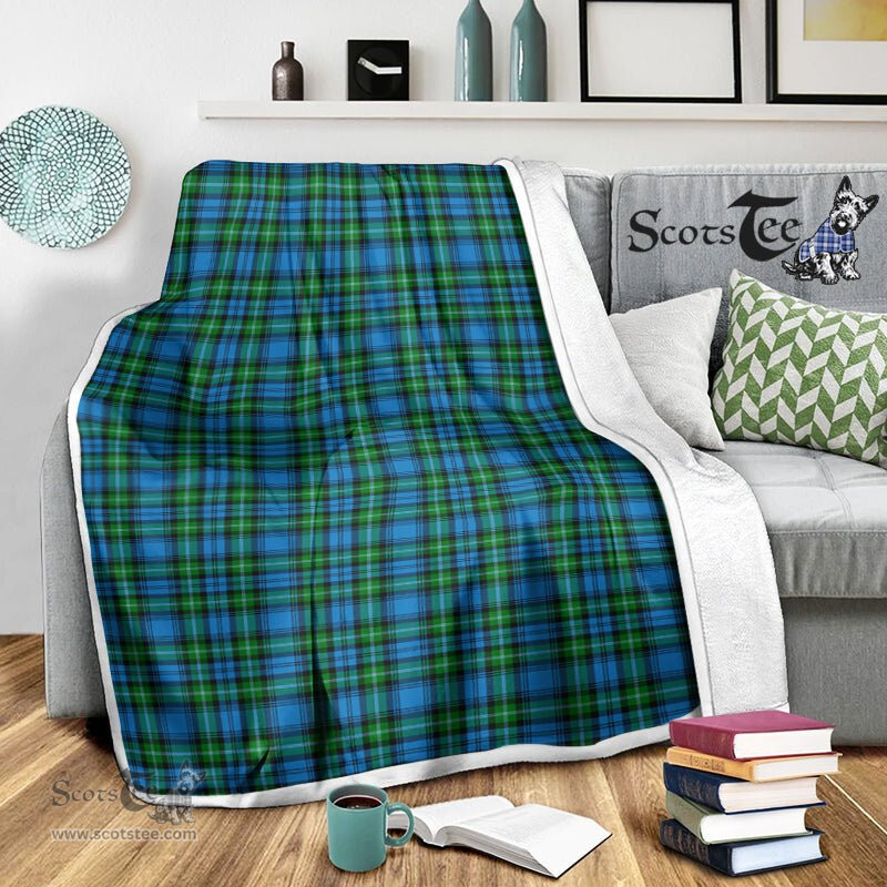 Scotstee Shop Tartan Plaid Blanket Lyon Scottish Tartan Plaid Sherpa Blanket