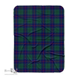 Scotstee Shop Tartan Plaid Blanket Hutton Scottish Tartan Plaid Sherpa Blanket
