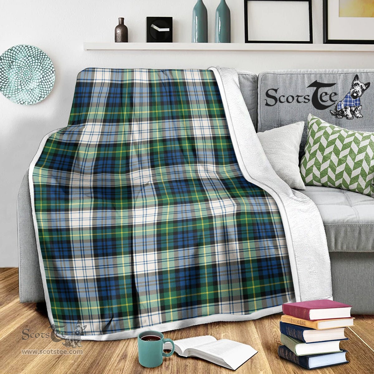 Scotstee Shop Tartan Plaid Blanket Gordon Dress Ancient Scottish Tartan Plaid Sherpa Blanket