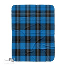 Scotstee Shop Tartan Plaid Blanket Ramsay Blue Ancient Scottish Tartan Plaid Sherpa Blanket