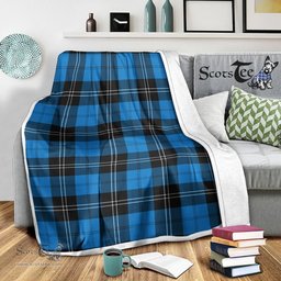 Scotstee Shop Tartan Plaid Blanket Ramsay Blue Ancient Scottish Tartan Plaid Sherpa Blanket