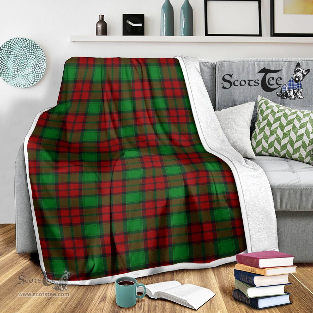 Scotstee Shop Tartan Plaid Blanket Kerr Scottish Tartan Plaid Sherpa Blanket