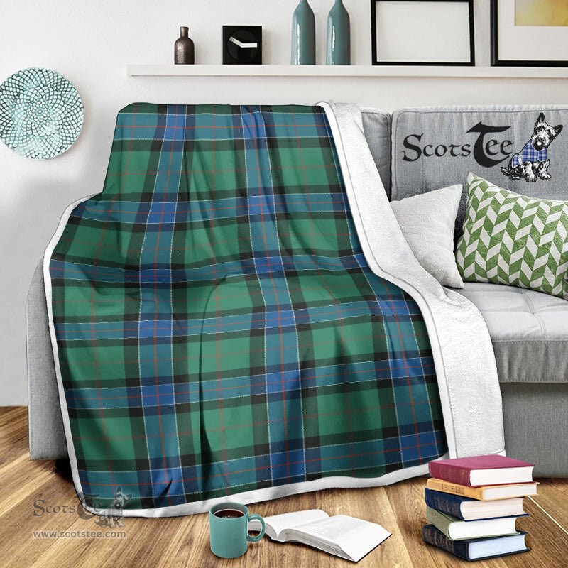 Scotstee Shop Tartan Plaid Blanket Sinclair Hunting Ancient Scottish Tartan Plaid Sherpa Blanket