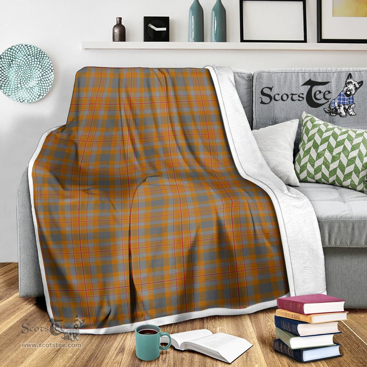 Scotstee Shop Tartan Plaid Blanket Jardine Scottish Tartan Plaid Sherpa Blanket