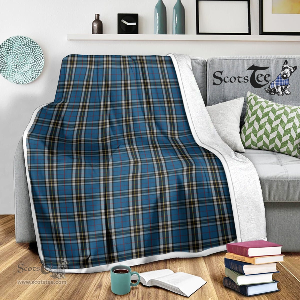 Scotstee Shop Tartan Plaid Blanket Thomson Dress Scottish Tartan Plaid Sherpa Blanket