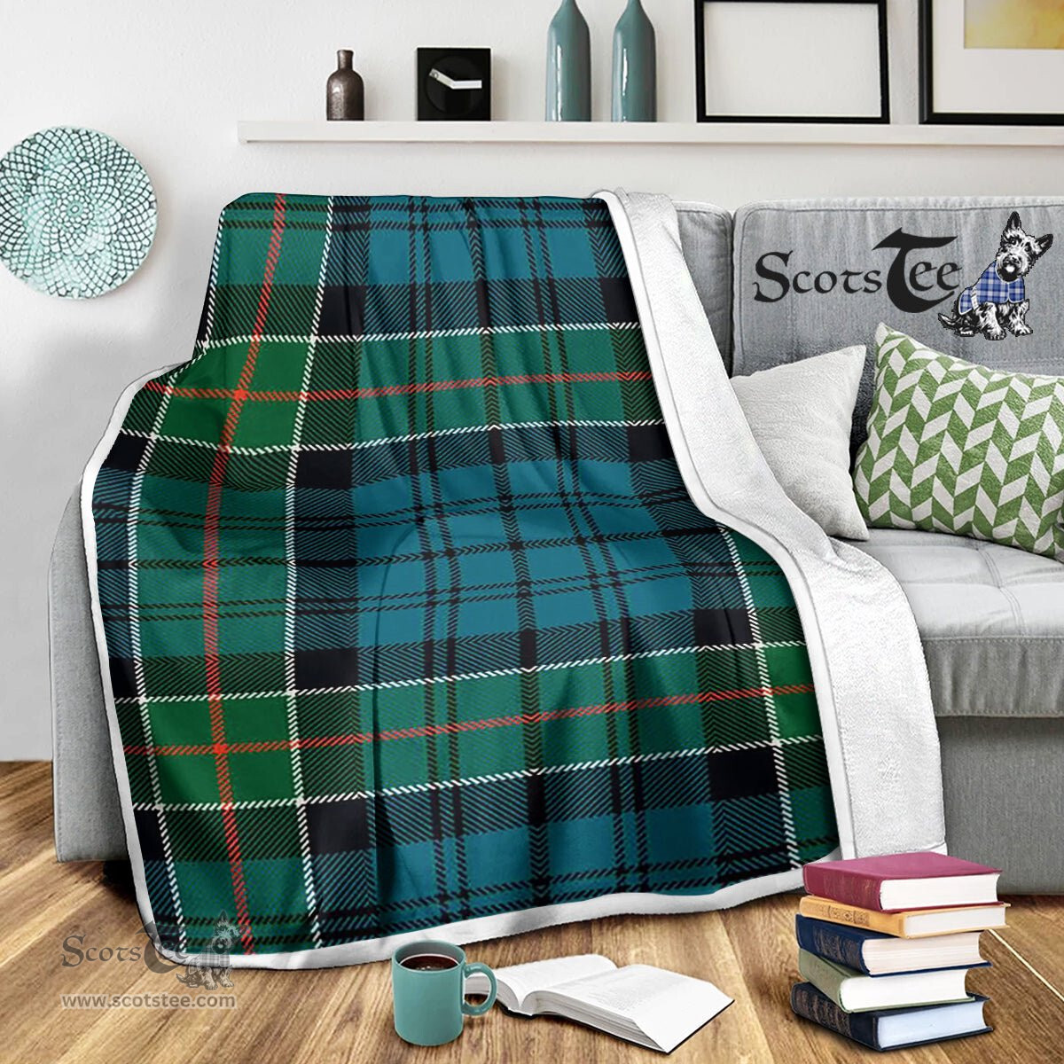 Scotstee Shop Tartan Plaid Blanket Kirkpatrick Scottish Tartan Plaid Sherpa Blanket