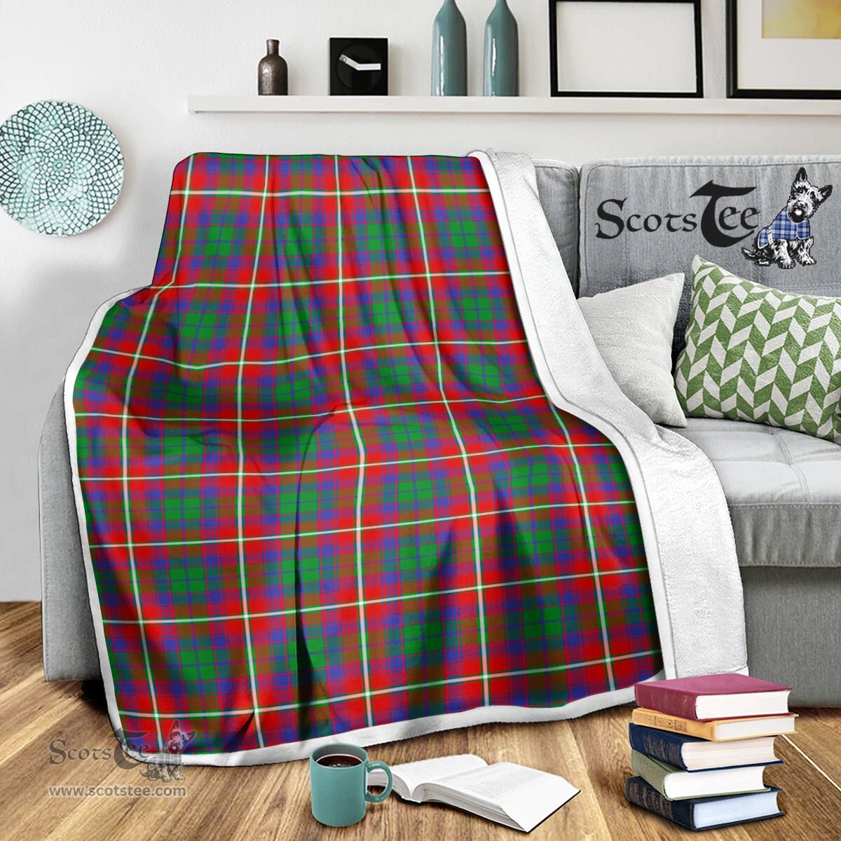 Scotstee Shop Tartan Plaid Blanket Haig Scottish Tartan Plaid Sherpa Blanket