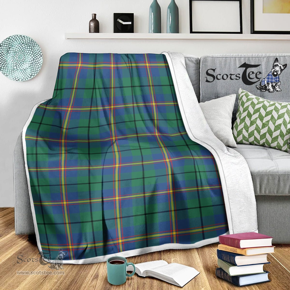 Scotstee Shop Tartan Plaid Blanket Carmichael Ancient Scottish Tartan Plaid Sherpa Blanket