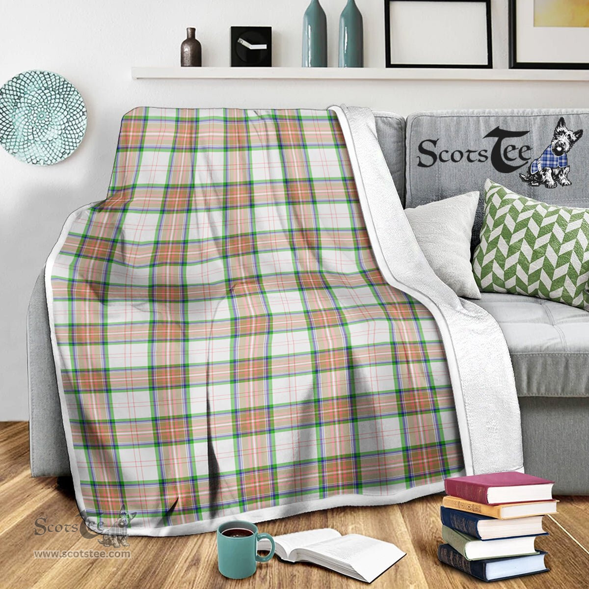Scotstee Shop Tartan Plaid Blanket Grant Of Auchnarrow Scottish Tartan Plaid Sherpa Blanket