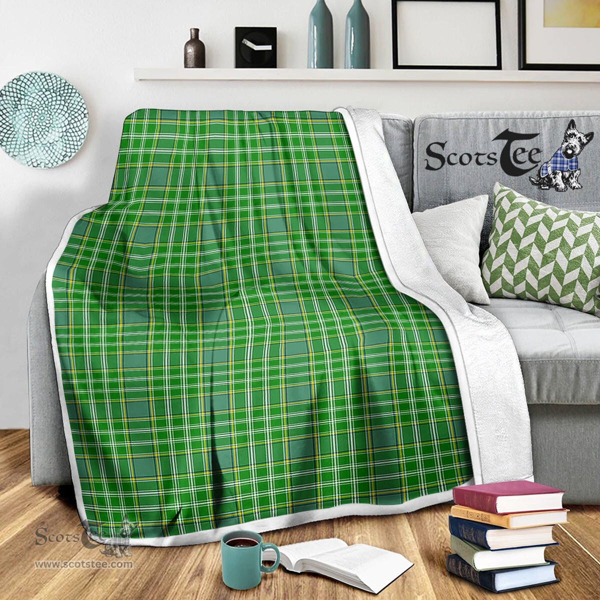 Scotstee Shop Tartan Plaid Blanket Currie Scottish Tartan Plaid Sherpa Blanket