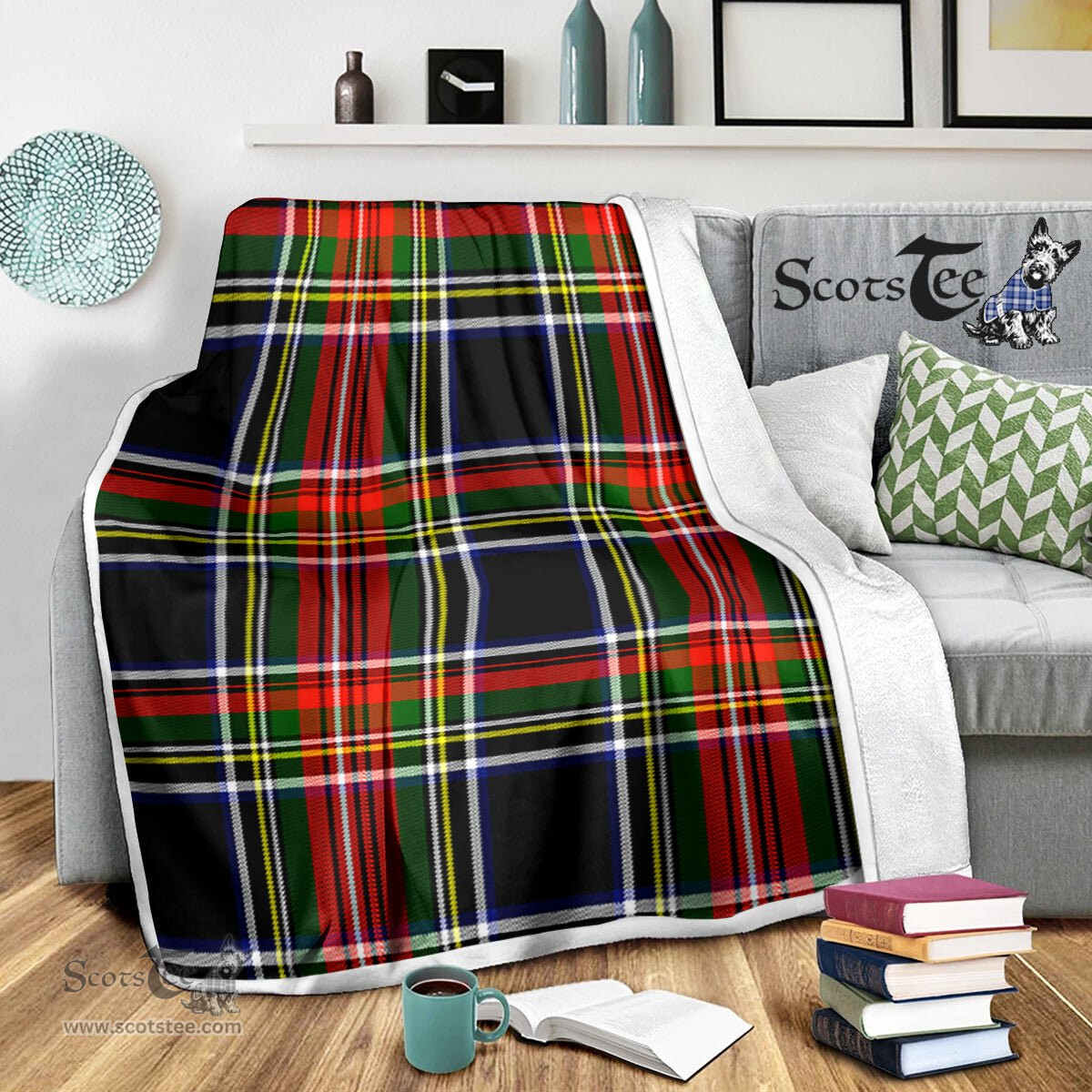 Scotstee Shop Tartan Plaid Blanket Francis Scottish Tartan Plaid Sherpa Blanket