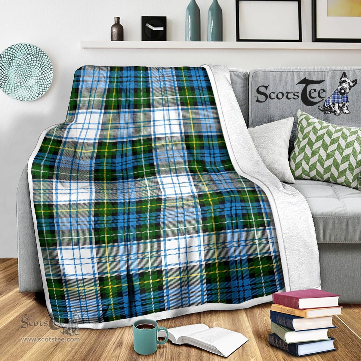 Scotstee Shop Tartan Plaid Blanket Campbell Dress Scottish Tartan Plaid Sherpa Blanket