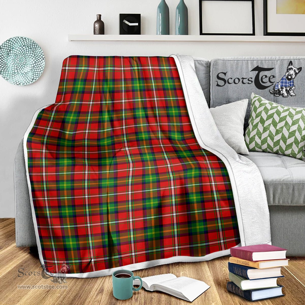 Scotstee Shop Tartan Plaid Blanket Fullerton Scottish Tartan Plaid Sherpa Blanket