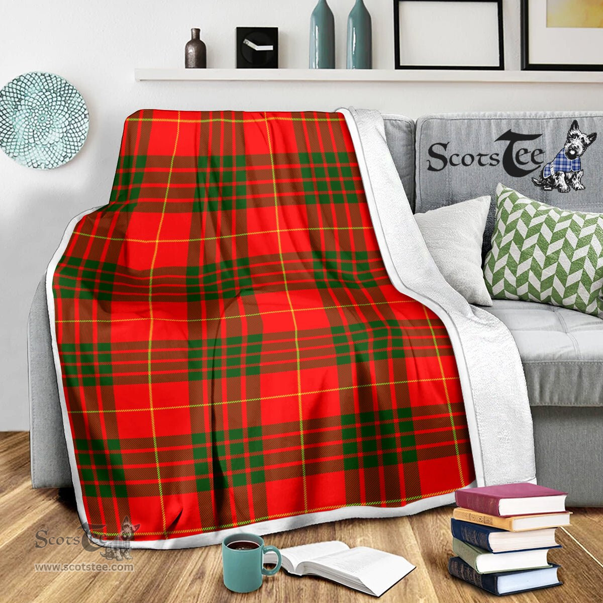 Scotstee Shop Tartan Plaid Blanket Cameron Modern Scottish Tartan Plaid Sherpa Blanket