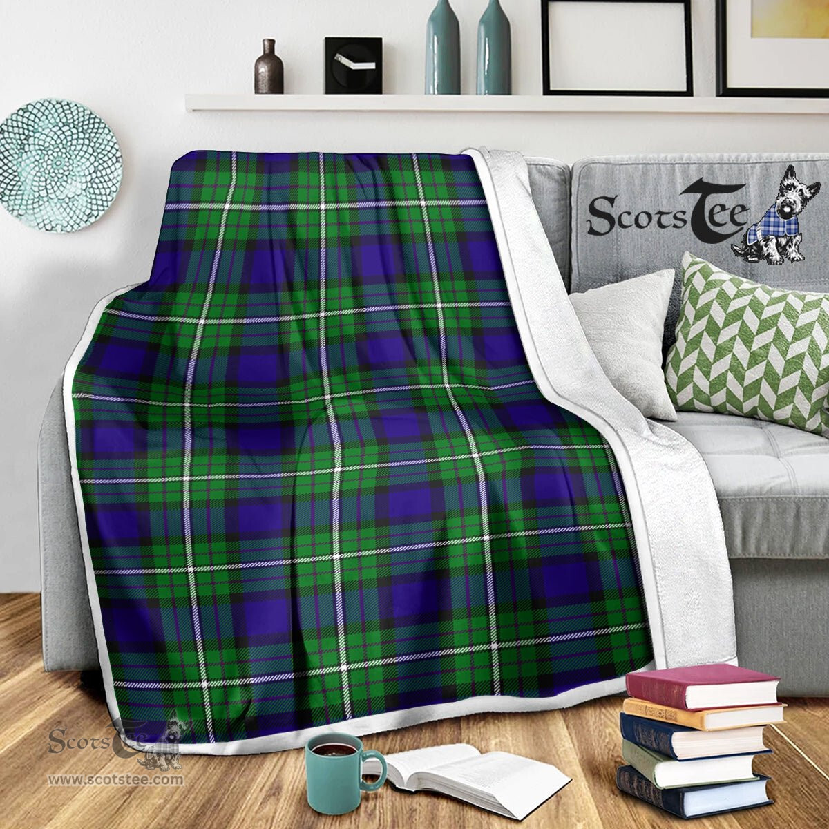 Scotstee Shop Tartan Plaid Blanket Alexander Scottish Tartan Plaid Sherpa Blanket