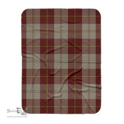 Scotstee Shop Tartan Plaid Blanket Cunningham Burgundy Dancers Scottish Tartan Plaid Sherpa Blanket