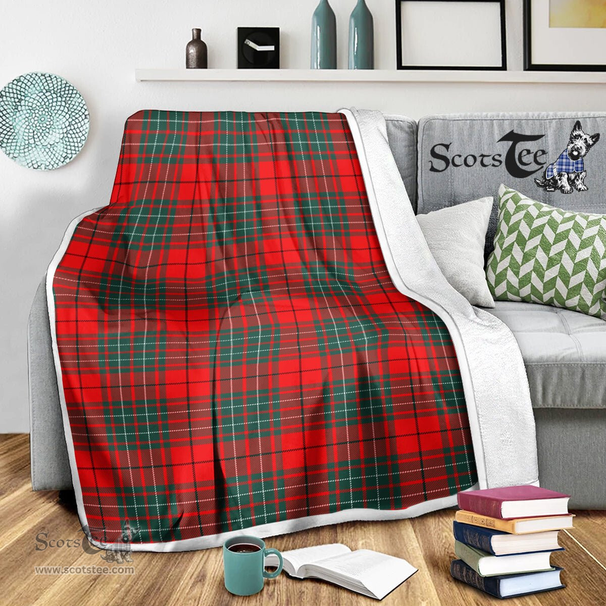 Scotstee Shop Tartan Plaid Blanket Cumming Modern Scottish Tartan Plaid Sherpa Blanket