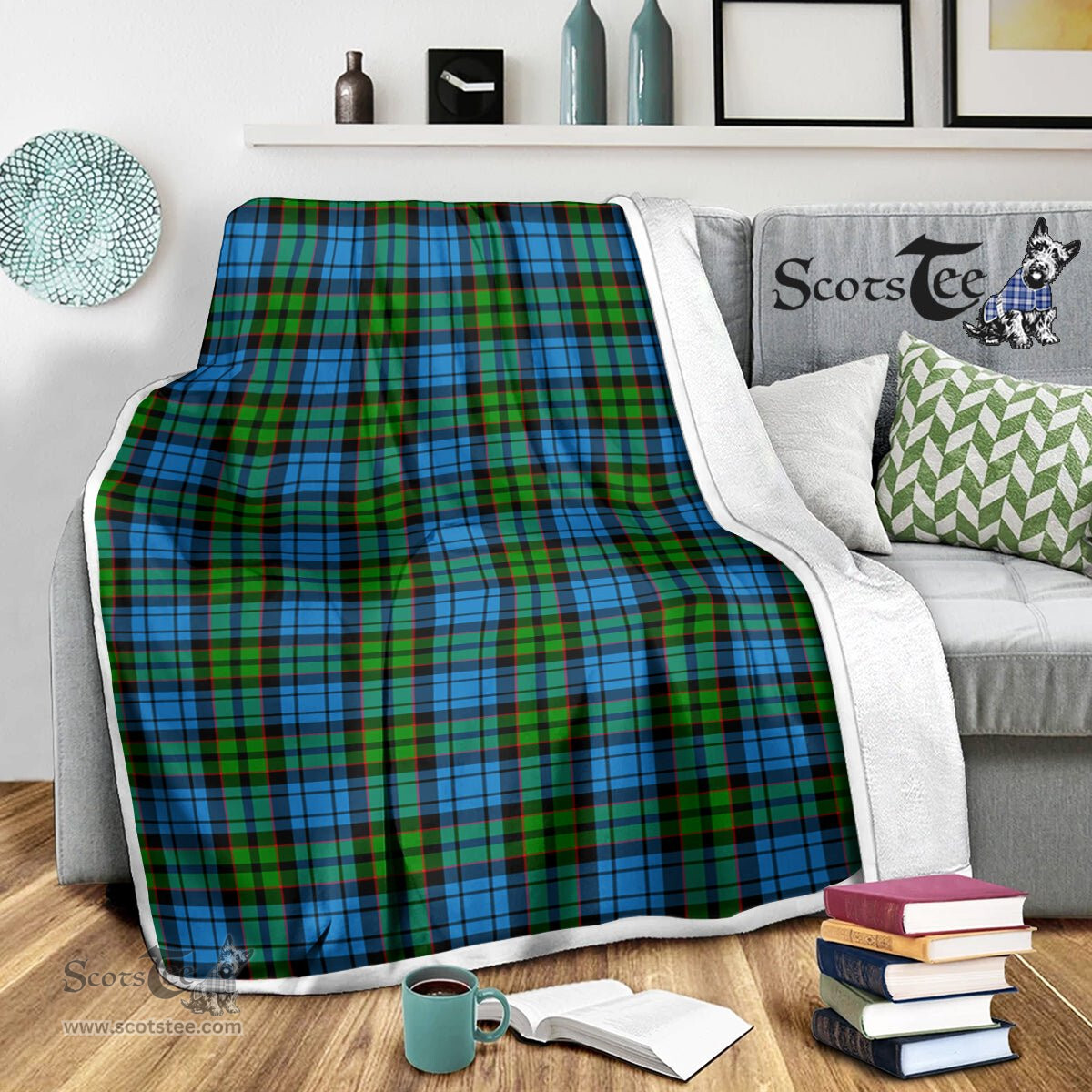 Scotstee Shop Tartan Plaid Blanket Fletcher Scottish Tartan Plaid Sherpa Blanket