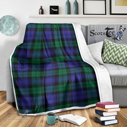 Scotstee Shop Tartan Plaid Blanket Blackwatch Modern Scottish Tartan Plaid Sherpa Blanket