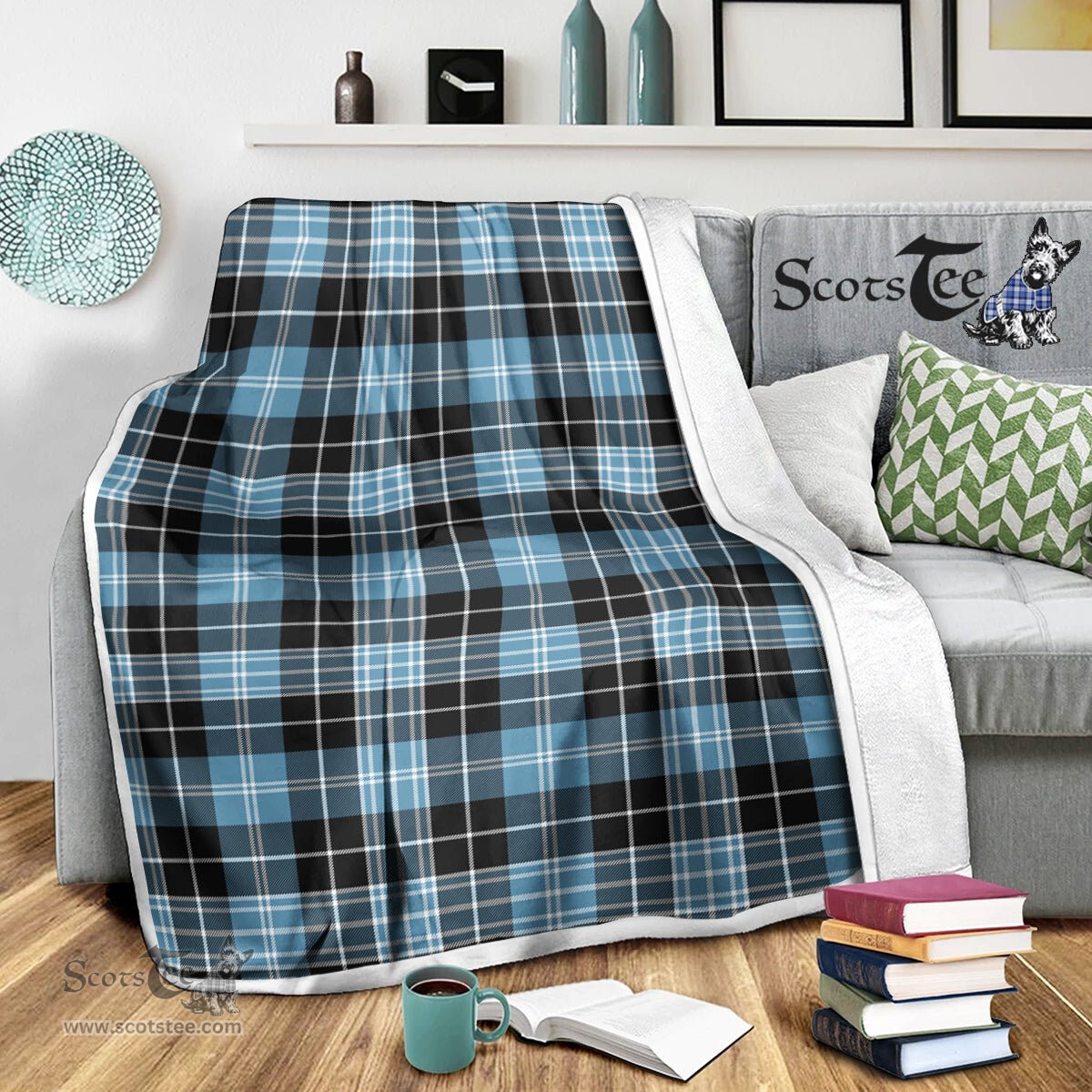 Scotstee Shop Tartan Plaid Blanket Clark Scottish Tartan Plaid Sherpa Blanket