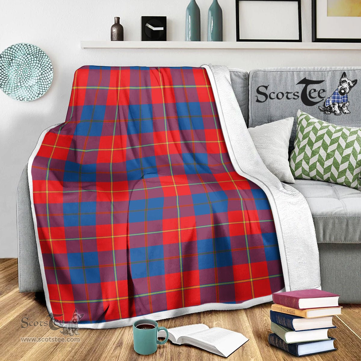 Scotstee Shop Tartan Plaid Blanket Galloway Scottish Tartan Plaid Sherpa Blanket