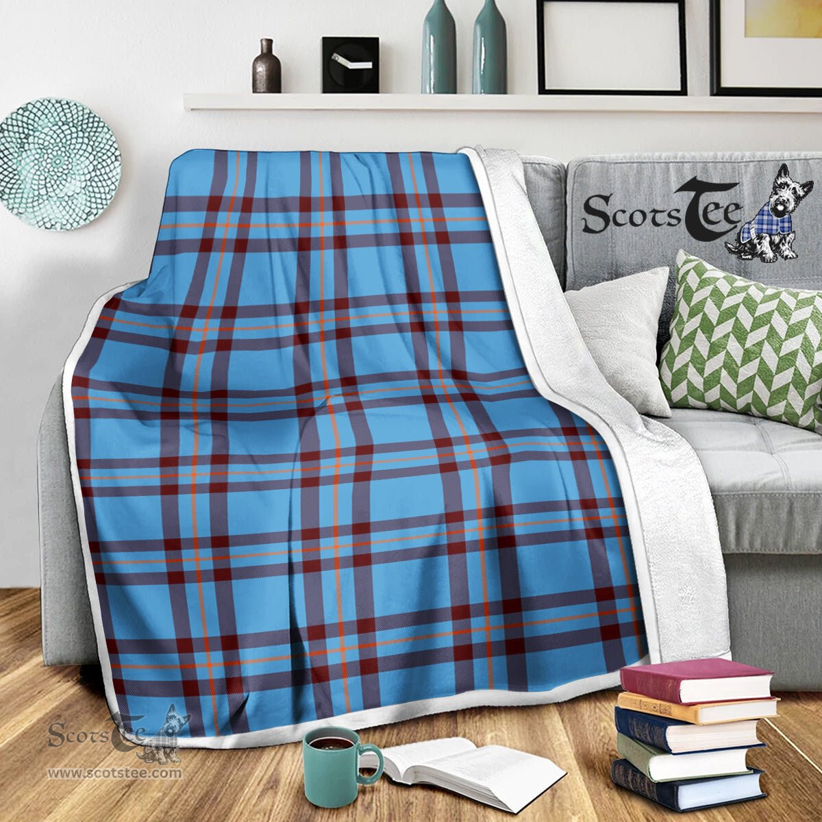 Scotstee Shop Tartan Plaid Blanket Elliot Ancient Scottish Tartan Plaid Sherpa Blanket