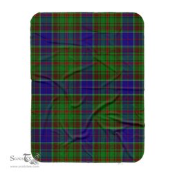 Scotstee Shop Tartan Plaid Blanket Adam Hunting Scottish Tartan Plaid Sherpa Blanket