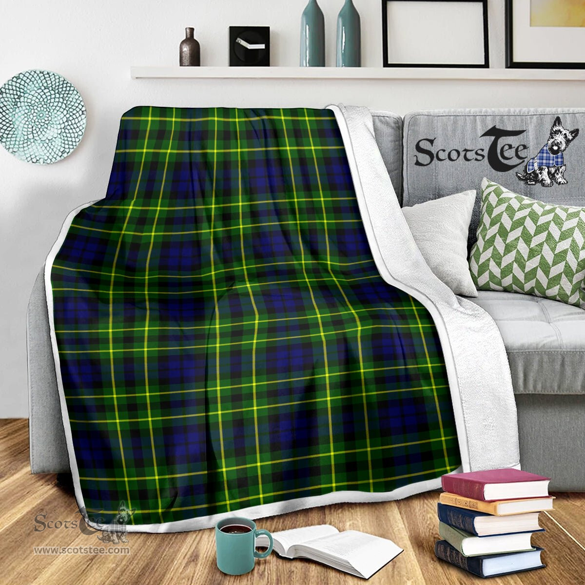 Scotstee Shop Tartan Plaid Blanket Campbell Of Breadalbane Modern Scottish Tartan Plaid Sherpa Blanket