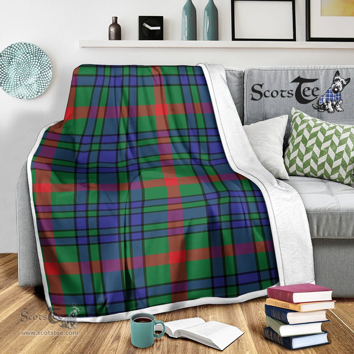 Scotstee Shop Tartan Plaid Blanket Aiton Scottish Tartan Plaid Sherpa Blanket