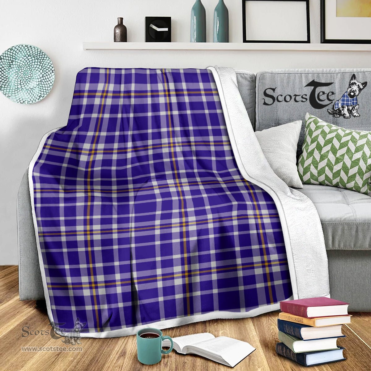 Scotstee Shop Tartan Plaid Blanket Allardice Scottish Tartan Plaid Sherpa Blanket