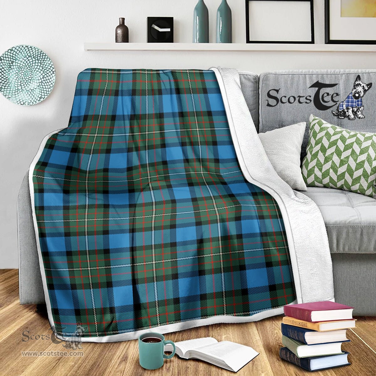 Scotstee Shop Tartan Plaid Blanket Ferguson Ancient Scottish Tartan Plaid Sherpa Blanket