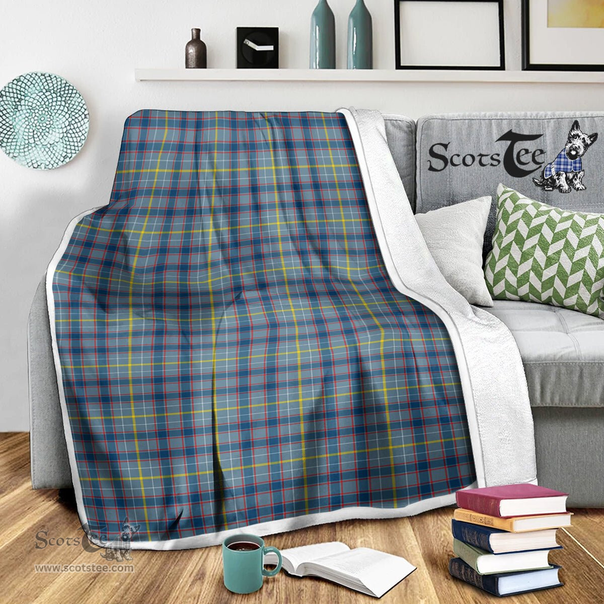 Scotstee Shop Tartan Plaid Blanket Boswell Scottish Tartan Plaid Sherpa Blanket