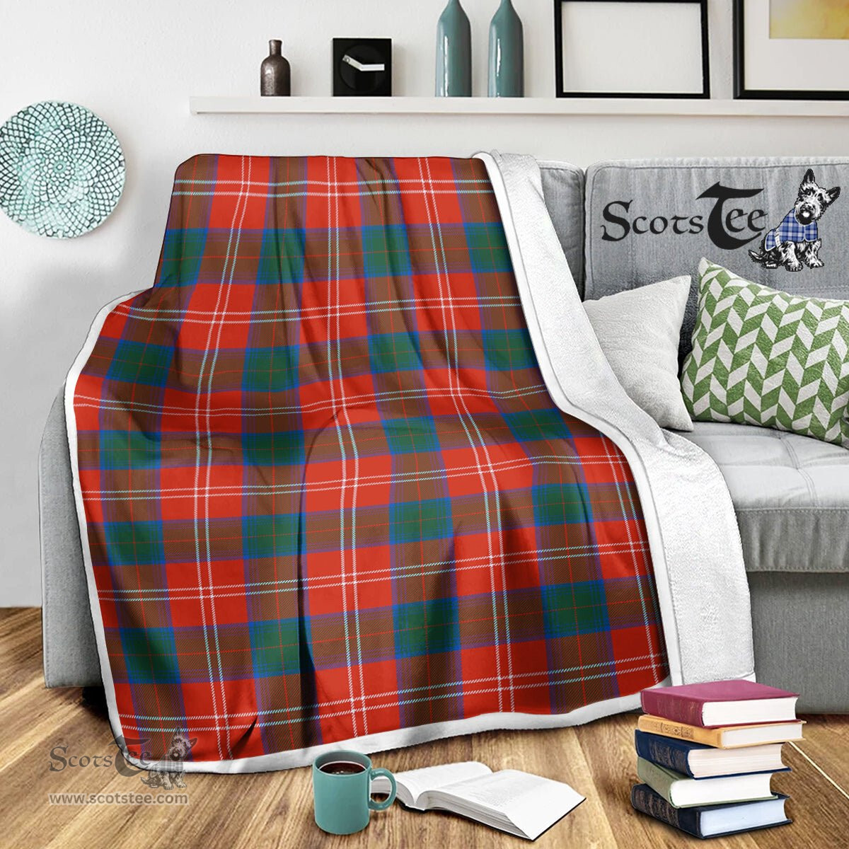 Scotstee Shop Tartan Plaid Blanket Chisholm Ancient Scottish Tartan Plaid Sherpa Blanket