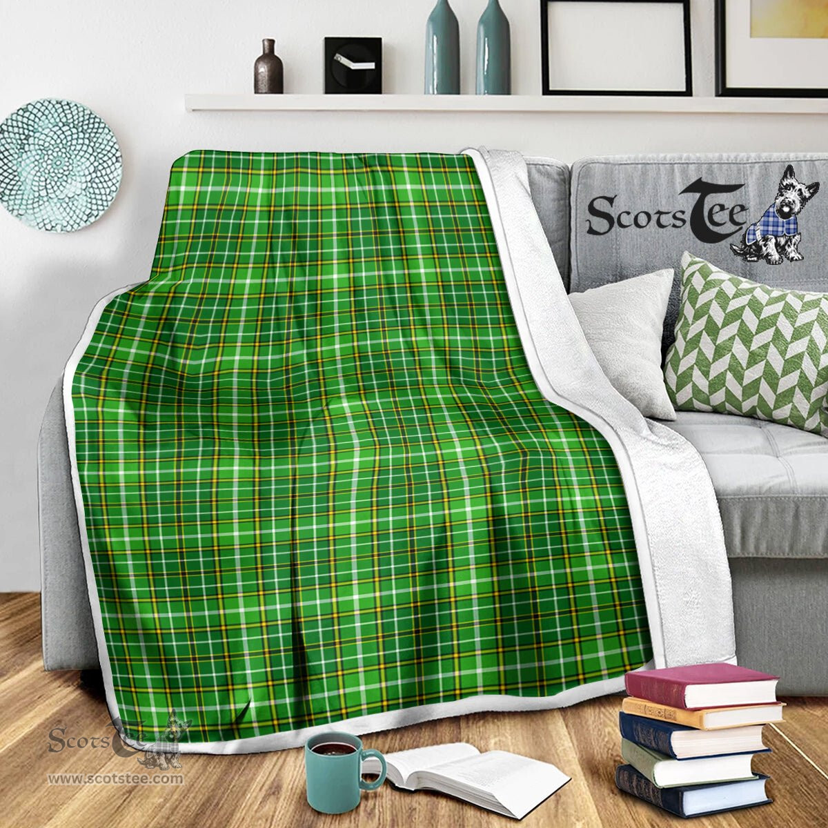 Scotstee Shop Tartan Plaid Blanket Forrester Hunting Scottish Tartan Plaid Sherpa Blanket