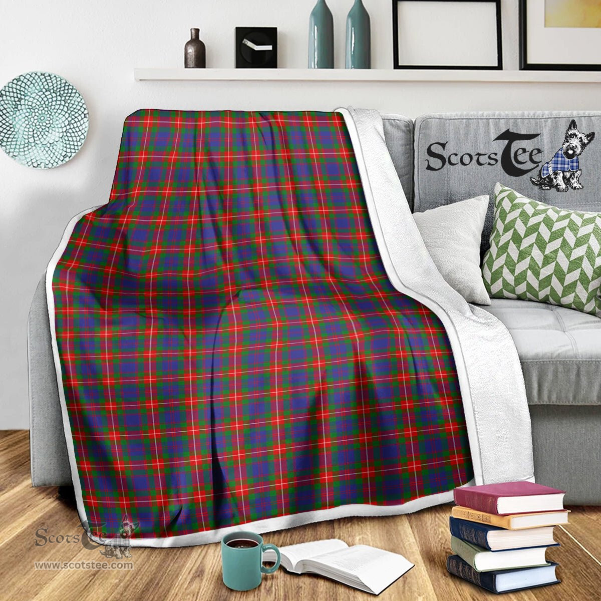 Scotstee Shop Tartan Plaid Blanket Fraser Of Lovat Scottish Tartan Plaid Sherpa Blanket