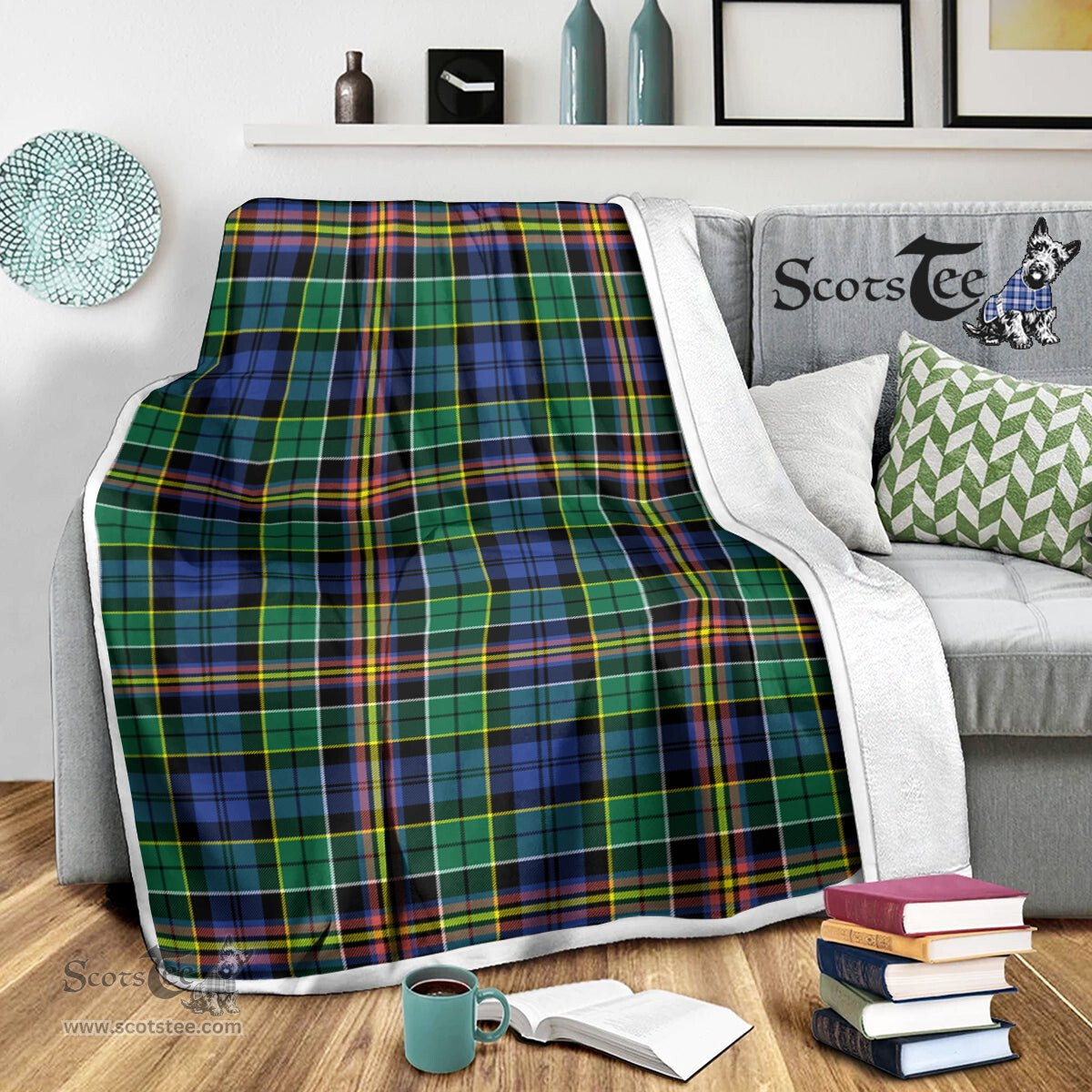 Scotstee Shop Tartan Plaid Blanket Allison Scottish Tartan Plaid Sherpa Blanket