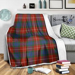 Scotstee Shop Tartan Plaid Blanket Fraser Ancient Scottish Tartan Plaid Sherpa Blanket