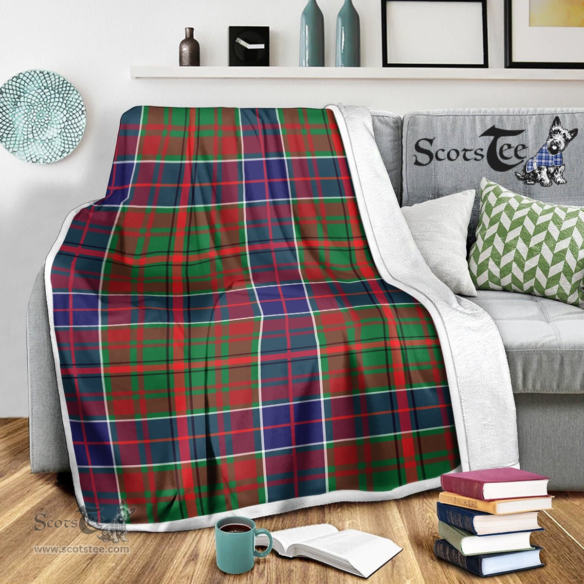 Scotstee Shop Tartan Plaid Blanket Adam Ancient Scottish Tartan Plaid Sherpa Blanket