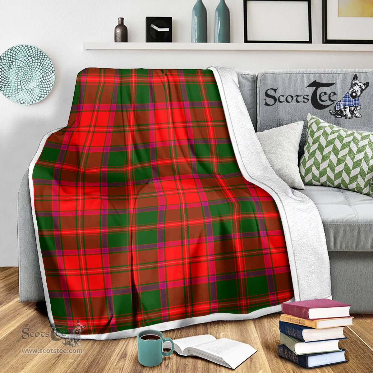 Scotstee Shop Tartan Plaid Blanket Crief District Scottish Tartan Plaid Sherpa Blanket