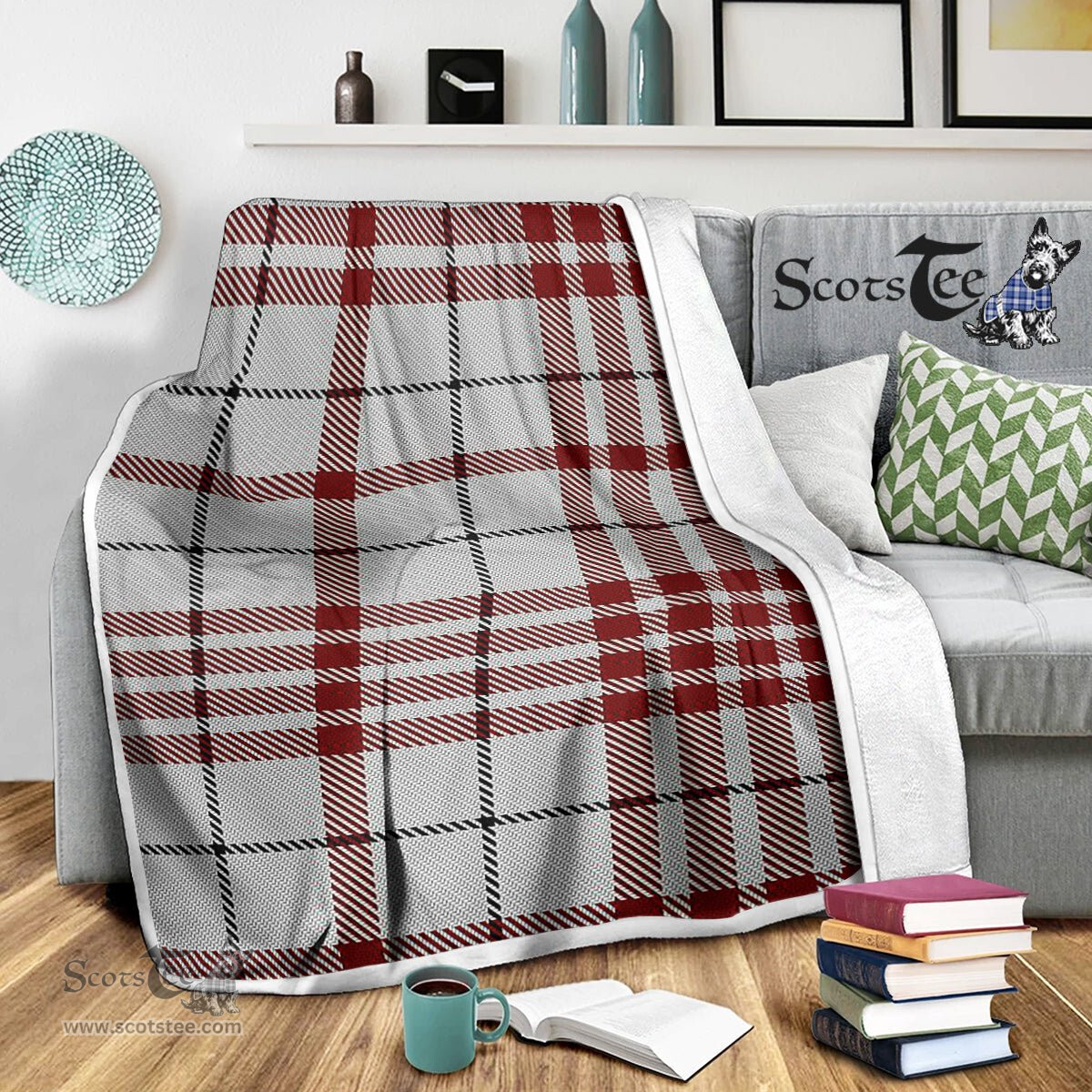 Scotstee Shop Tartan Plaid Blanket Clayton Scottish Tartan Plaid Sherpa Blanket
