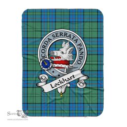 Scotstee Shop Tartan Plaid Blanket Lockhart Clan Badge Scottish Tartan Plaid Sherpa Blanket, Tartan Blanket, Plaid Blanket, Scottish Blanket, Gift Christmas Blanket, Christmas Blanket, Mother Day Gift, Father Day Gift