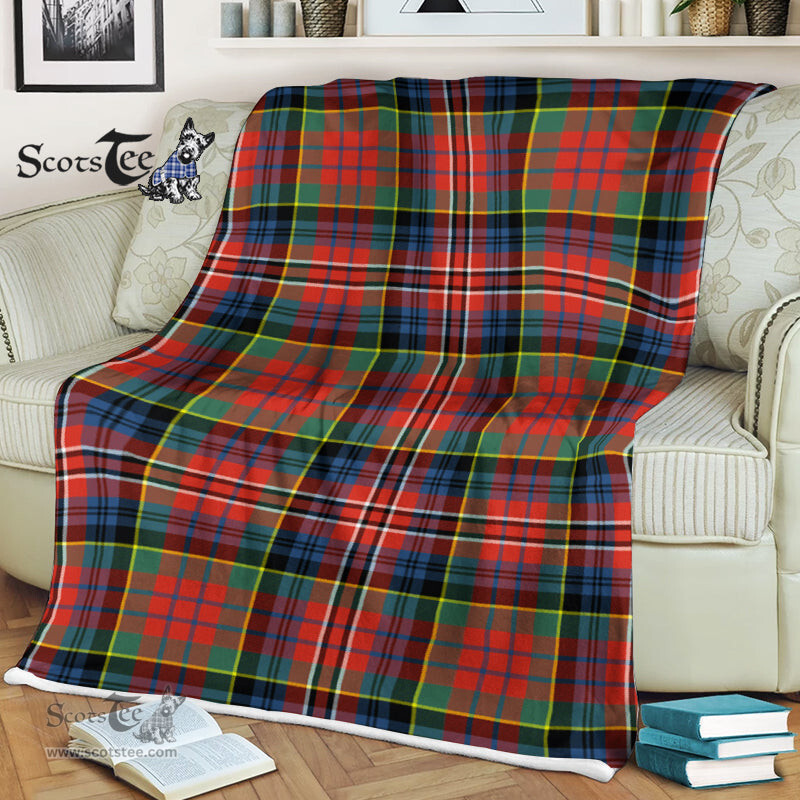 Scotstee Shop - Scotstee Shop Tartan Plaid Fleece Blankets MacPherson Ancient Clan Tartan Plaid Fleece Blanket Scottish