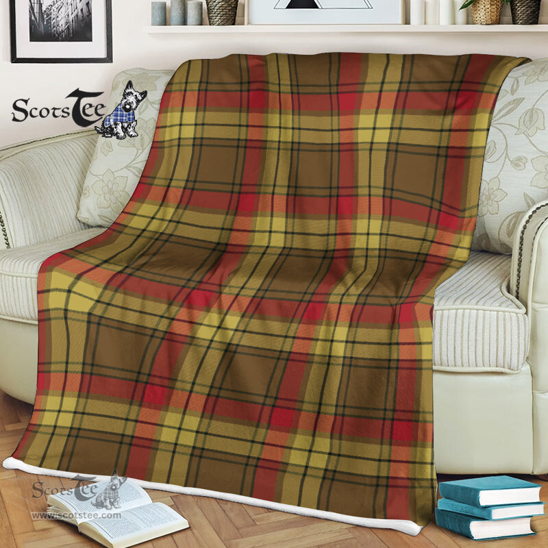 Scotstee Shop - Scotstee Shop Tartan Plaid Fleece Blankets MacMillan Old Weathered Clan Tartan Plaid Fleece Blanket Scottish