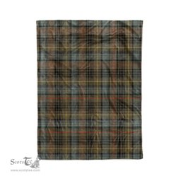 Plaid Blanket Stewart Hunting Weathered Tartan Blanket Scottish Plaid Throw Blanket Tartan Plaid Fleece Blanket