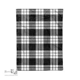 Plaid Blanket MacFarlane Black & White Tartan Blanket Scottish Plaid Throw Blanket Tartan Plaid Fleece Blanket