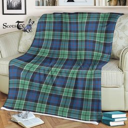 Plaid Blanket Leslie Hunting Ancient Tartan Blanket Scottish Plaid Throw Blanket Tartan Plaid Fleece Blanket