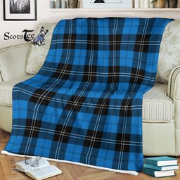 Plaid Blanket Ramsay Blue Ancient Tartan Blanket Scottish Plaid Throw Blanket Tartan Plaid Fleece Blanket