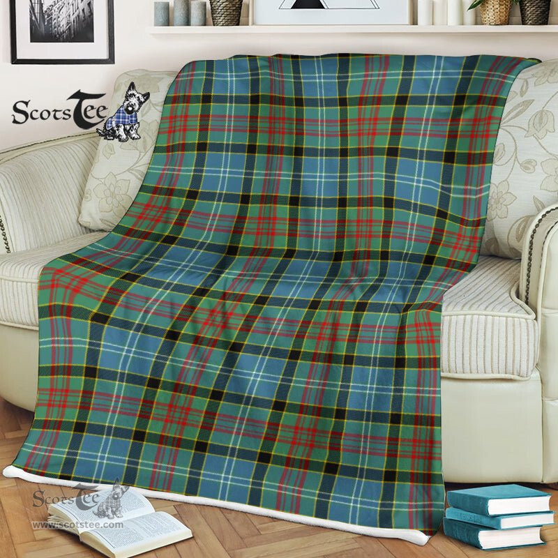 Clan Paisley Fleece Blanket Plaid Blanket Paisley Tartan Blanket Scottish Plaid Throw Blanket Tartan Plaid Fleece Blanket