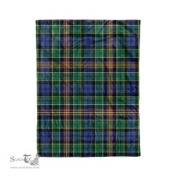Plaid Blanket Allison Tartan Blanket Scottish Green Plaid Throw Blanket Tartan Plaid Fleece Blanket - Scotstee Shop