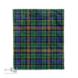 Plaid Blanket Allison Tartan Blanket Scottish Green Plaid Throw Blanket Tartan Plaid Fleece Blanket - Scotstee Shop